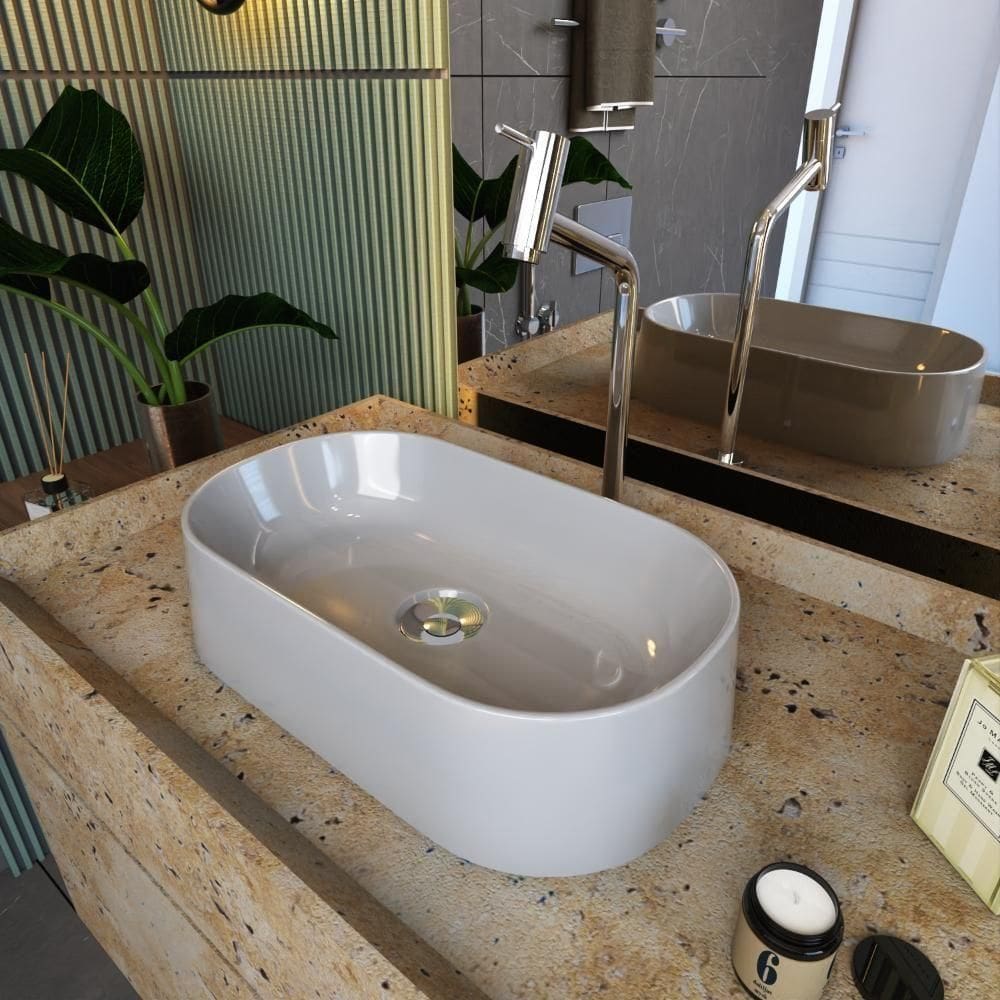 Cuba Apoio Oval Laila O42w Cinza