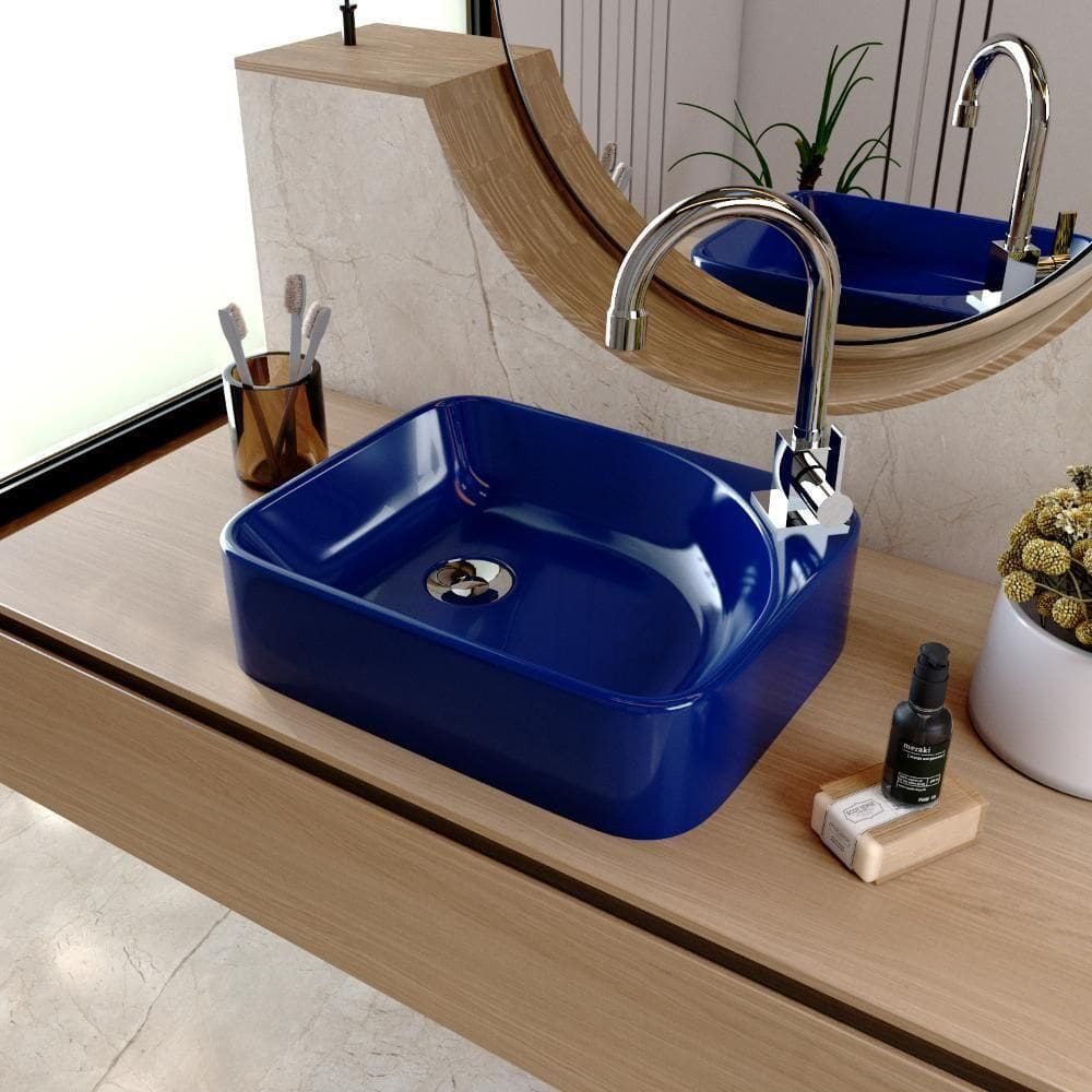 Cuba Apoio Retangular Cross Ro36 Azul Escuro Azul Escuro