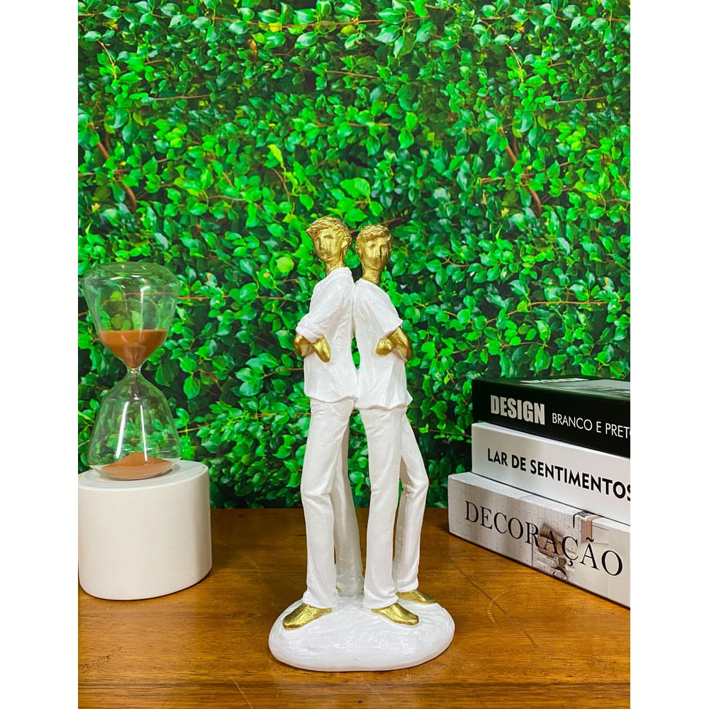 Estatueta Família Irmãos em Gesso