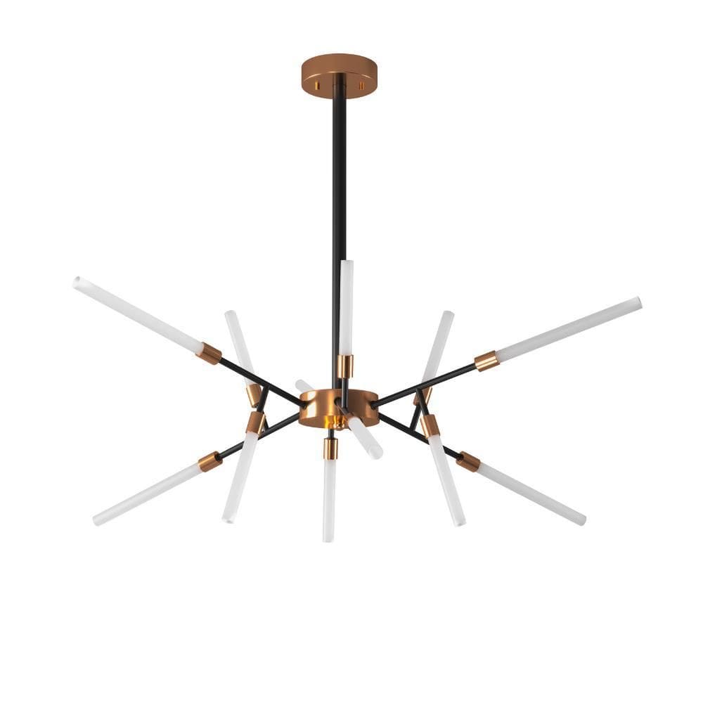 Lustre Pendente Orluce Blow Preto/Bronze G9 Bivolt