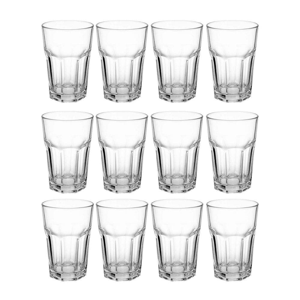 Copo de vidro 350ml Drinks Vitamina Transparentes kit 12Un