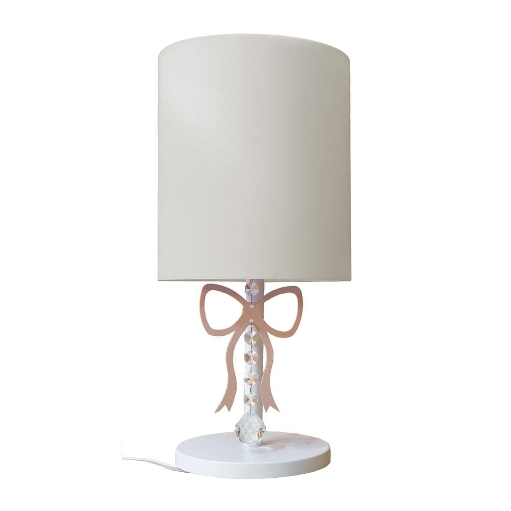 Abajur Infantil Quarto De Menina Laço Branco