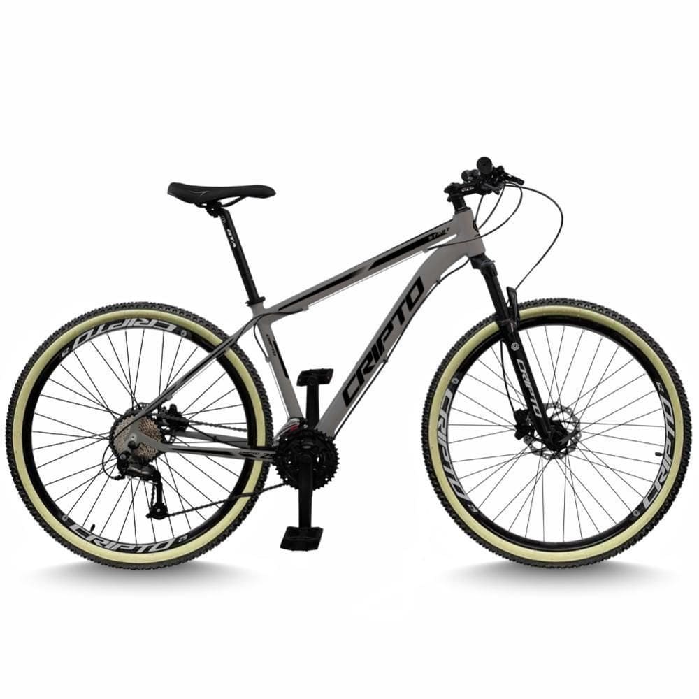 Bicicleta Aro 29 Cripto 24 Marchas Freios Disco E Suspensão Pneu Bege - Grafite/preto - 21” Grafite/preto