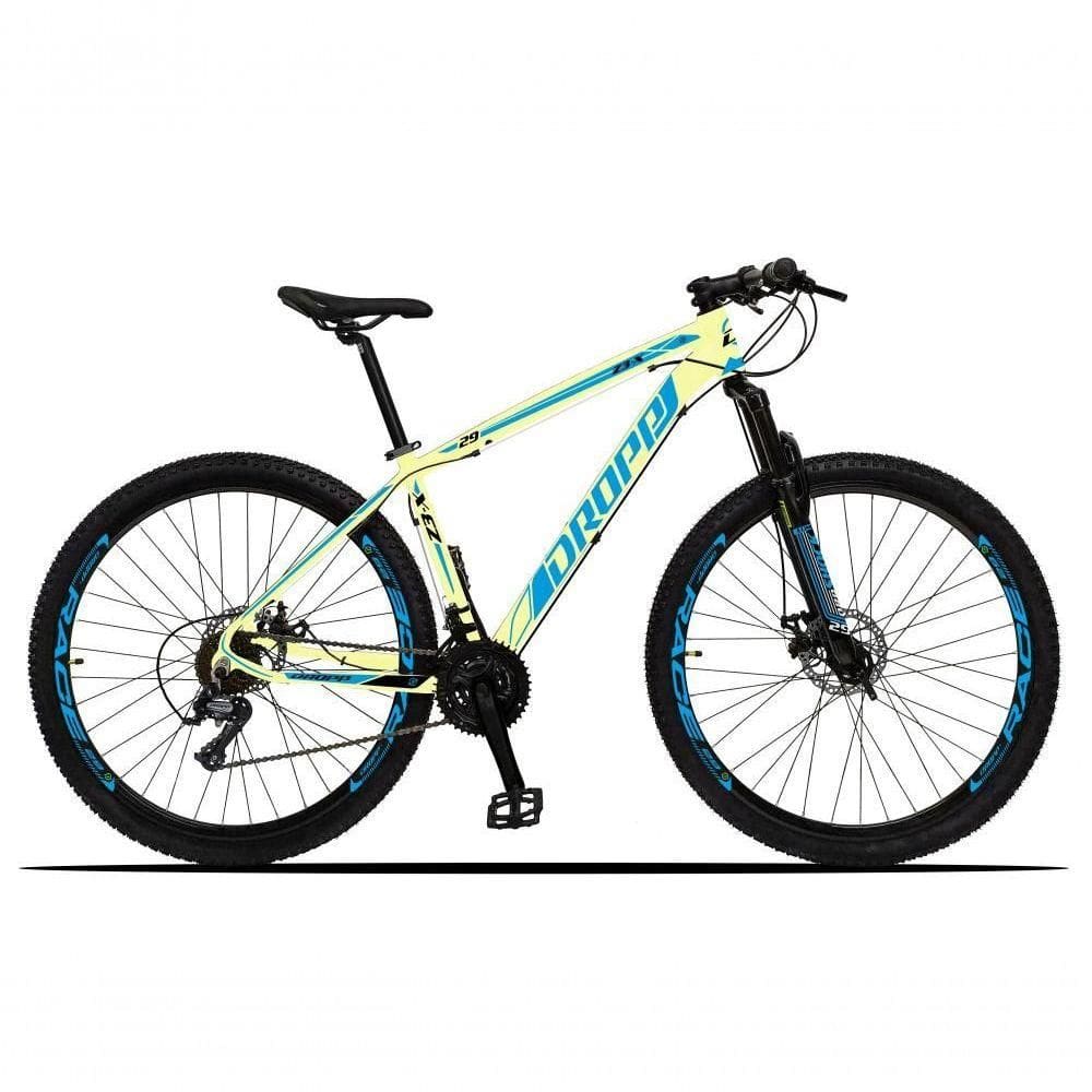Bicicleta Aro 29 Dropp Z3x 21v Suspensão E Freio Disco Cor:bege/azul;tamanho Do Quadro:17” Bege/azul