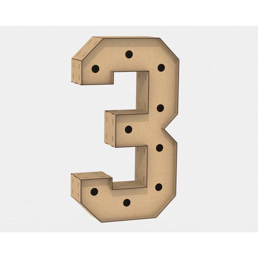 Letra Caixa Grande Mdf 80Cm De Altura Decoração