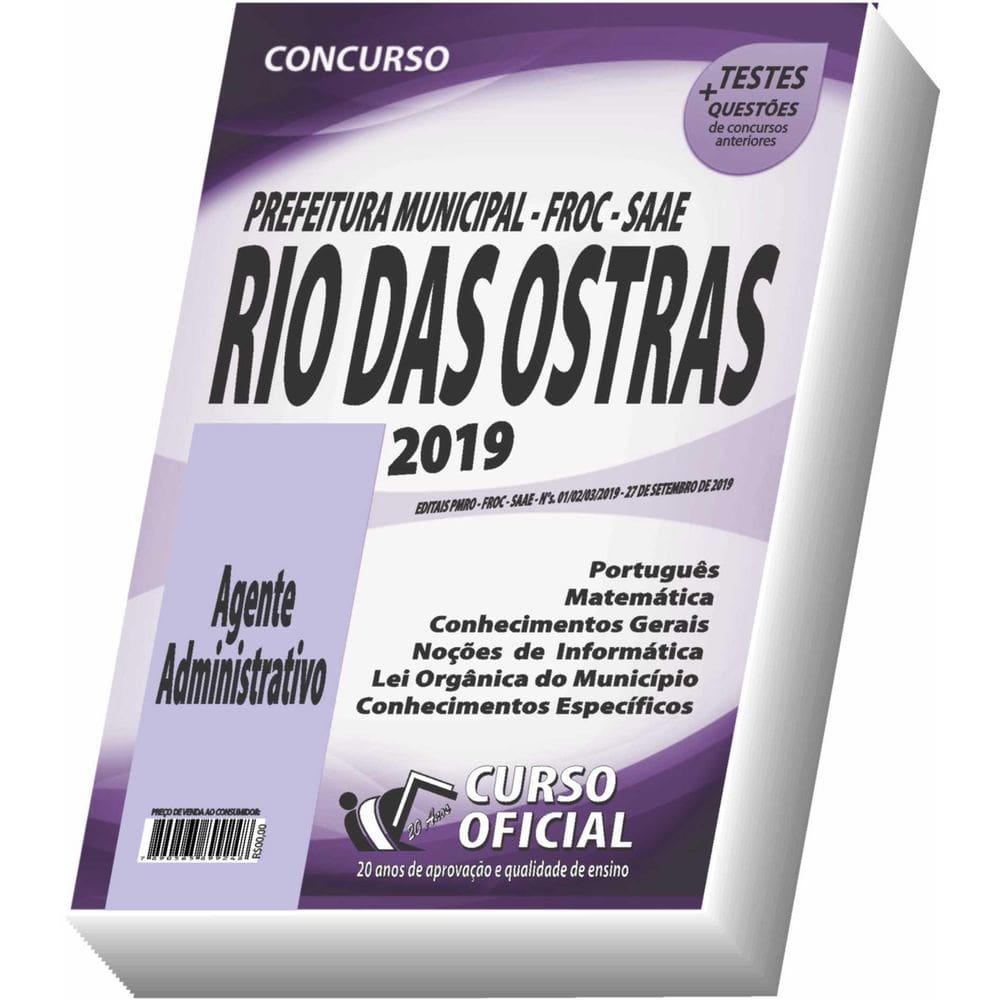 Apostila Rio Das Ostras - Agente Administrativo