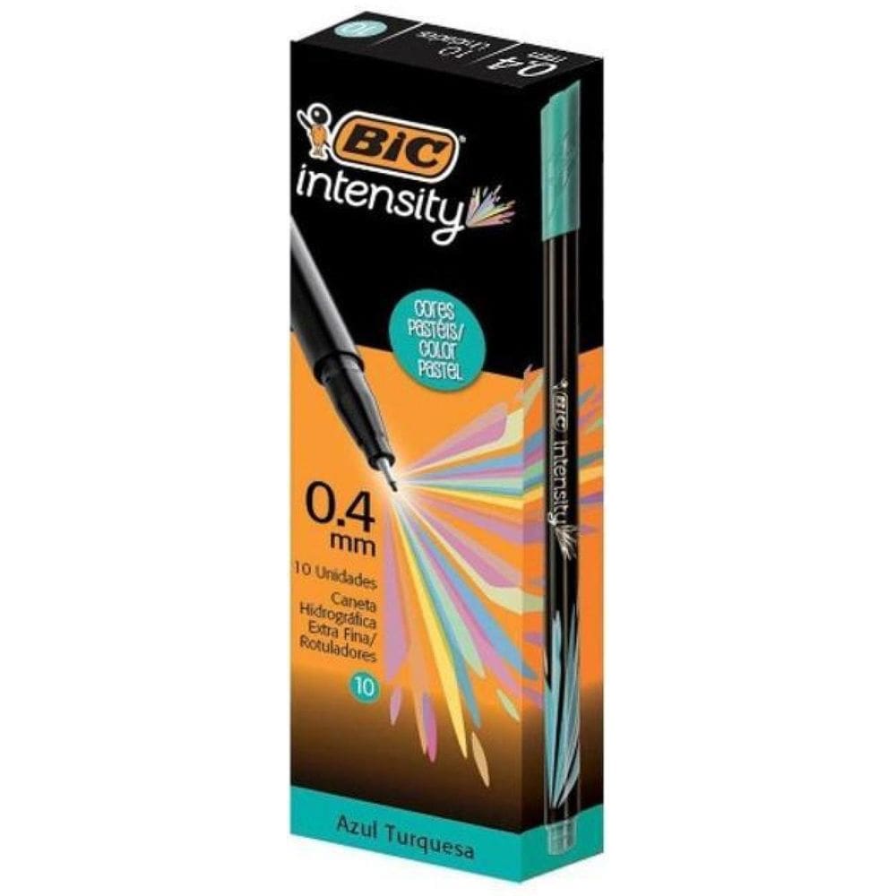 Caneta Ponta Porosa Intensity0.4Mm Azul Turquesa 10 Un