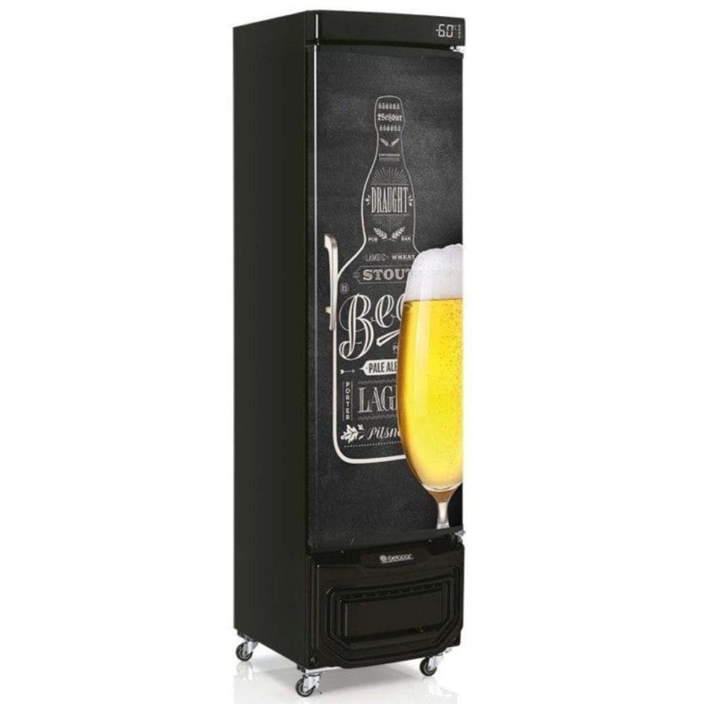 Cervejeira com Porta Adesivo Quadro Negro 228L GCB23EQC Gelopar 220V