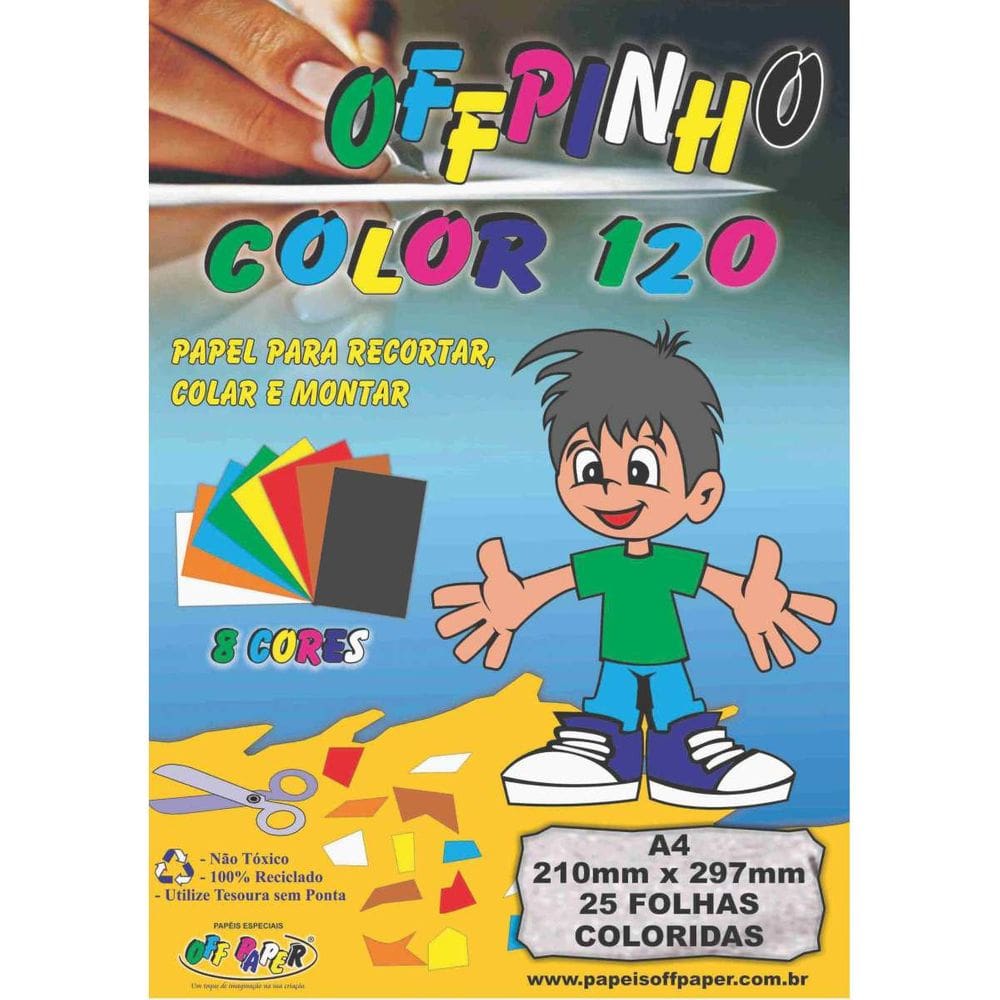 Bloco Para Educacao Artistica Offpinho Color A4 120G 25Fls.