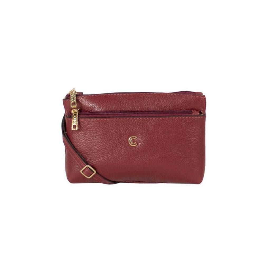 Bolsa Classe Couro Feminina Transversal 2628 Cb018 Vermelho