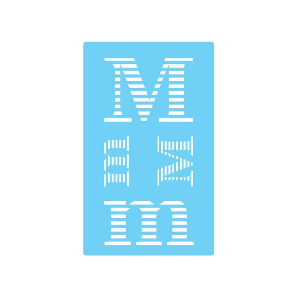 Stencil de Parede Tamako Alfabeto Letra M PETG 0,3mm 55x90cm