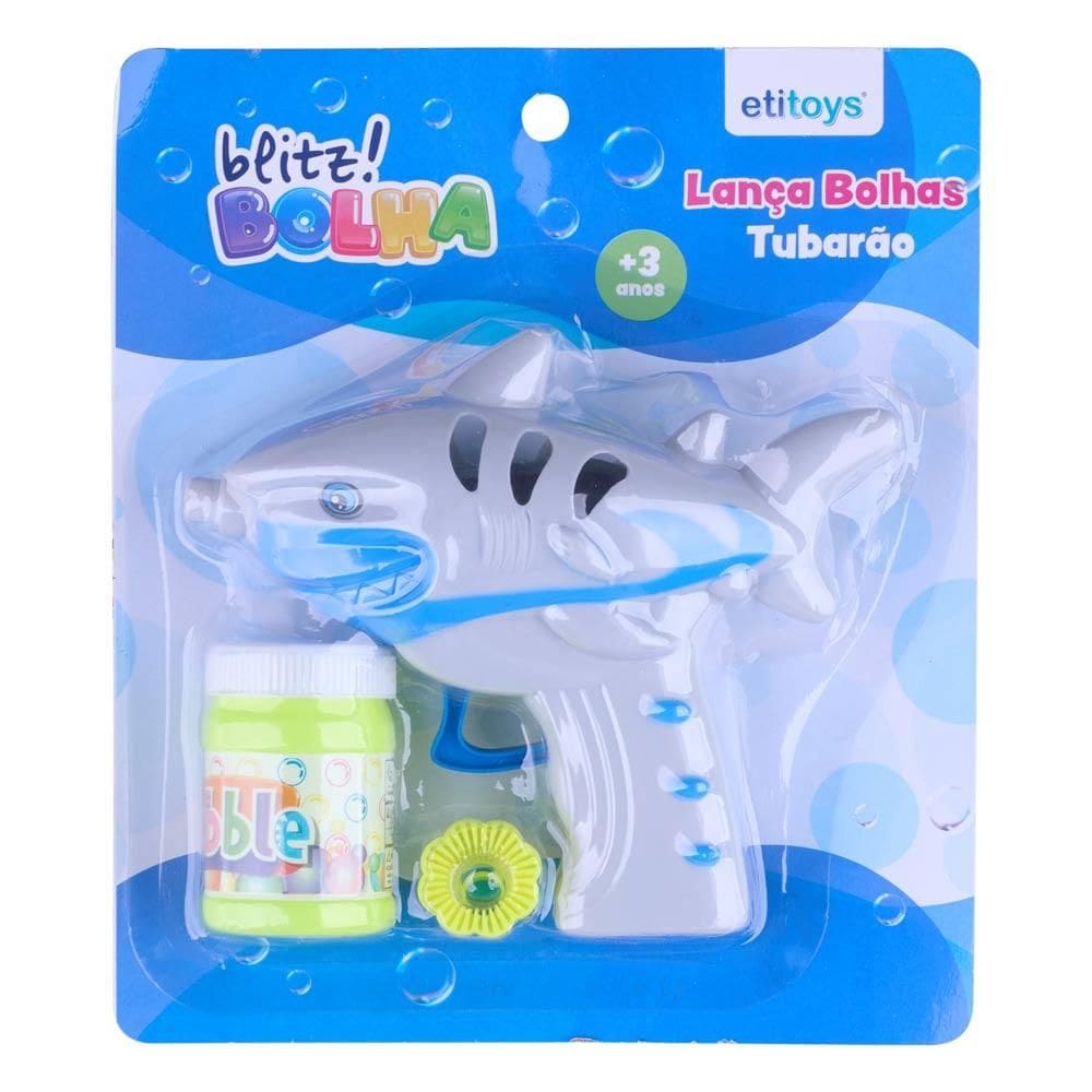 Lança Bolhas de Sabão Tubarão com 3 Peças Etitoys