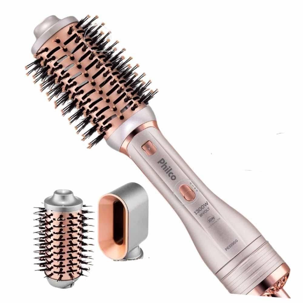 Escova Secadora Philco 3 Acessórios 1300W PES19SG Bivolt