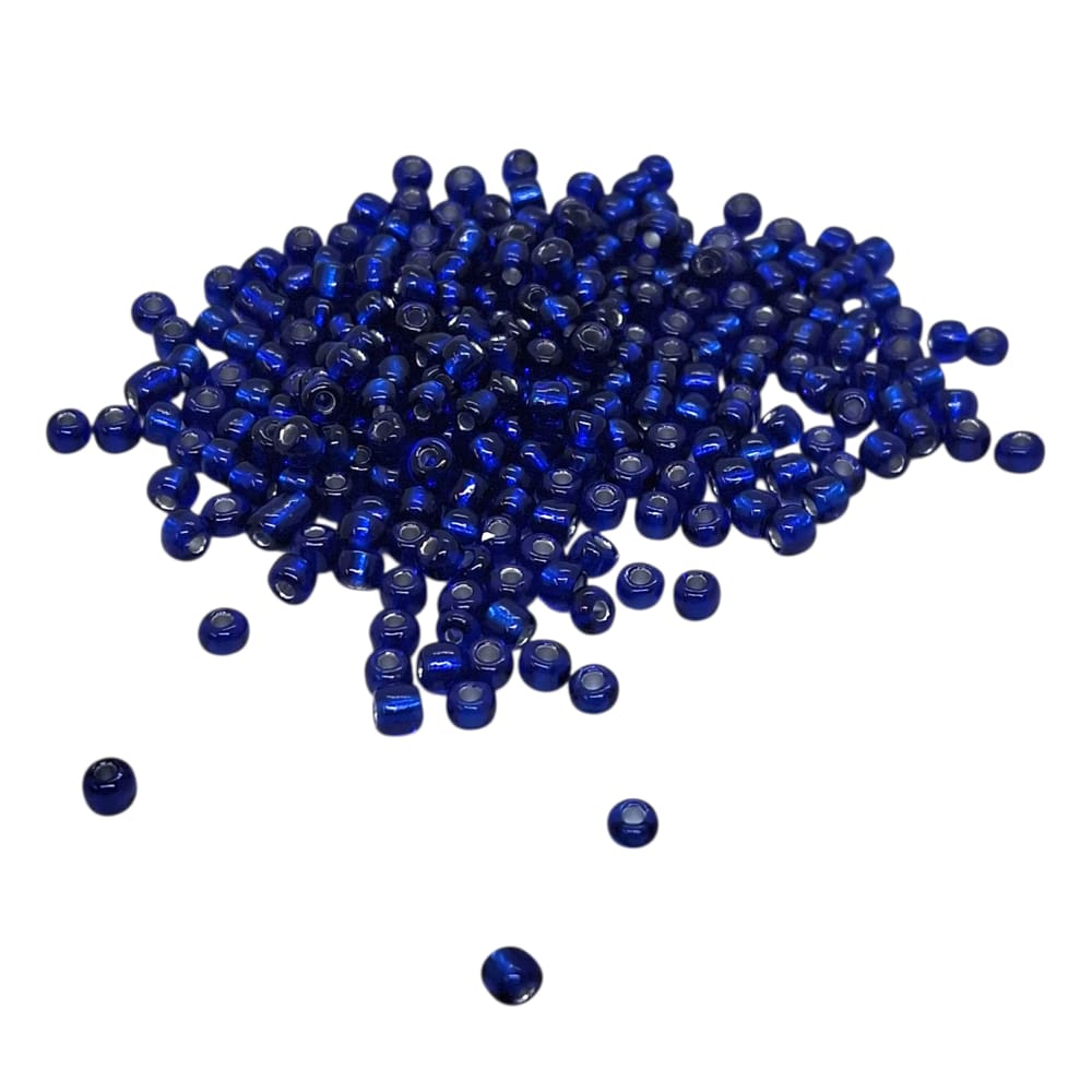 Miçanga para Guia Azul Escuro Cristal Artesanato 4mm de 250g
