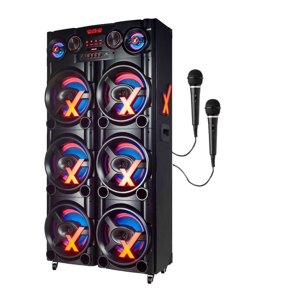 Caixa de Som Amvox ACA 5500 Paredão NewX Bluetooth TWS LED 5500W-2 Mic