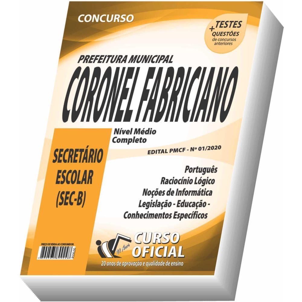 Apostila Coronel Fabriciano - Secretário Escolar  Sec-B