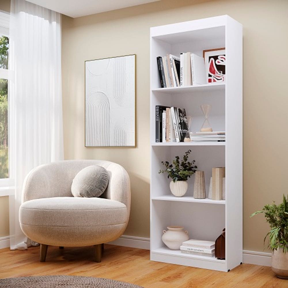 Livreiro Flex Branco - Potenza Móveis