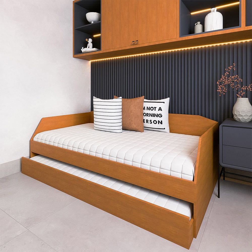 Bicama Cama Auxiliar Americana Luxo em Mdf Resistente Nobre Nature