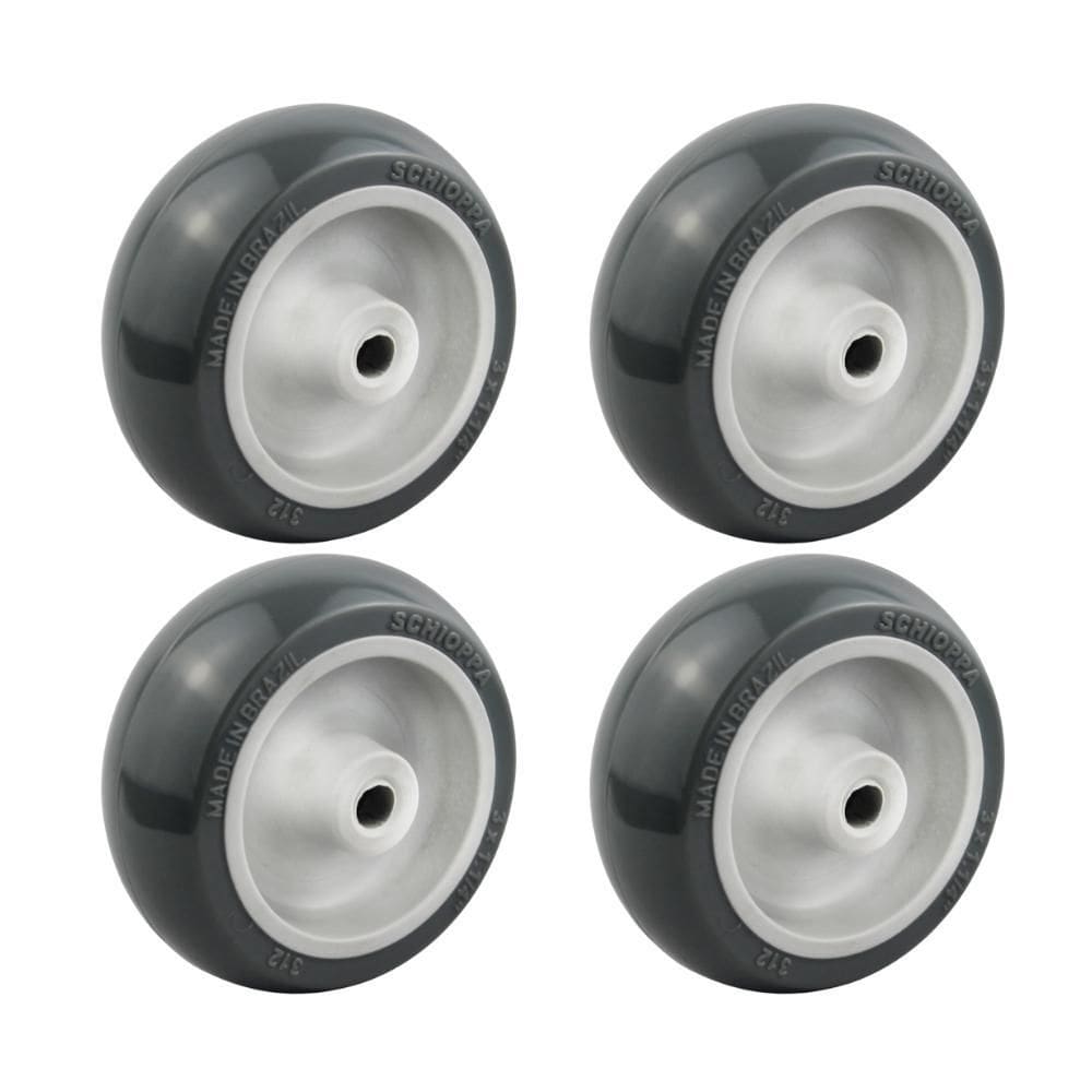 Kit Rodas 3 Pol. R 312 BP 60kg para Carrinhos 4 Unidades