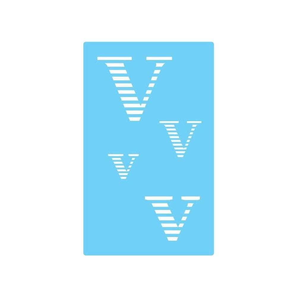 Stencil De Parede Tamako Alfabeto Letra V 55X90Cm - Ref 322