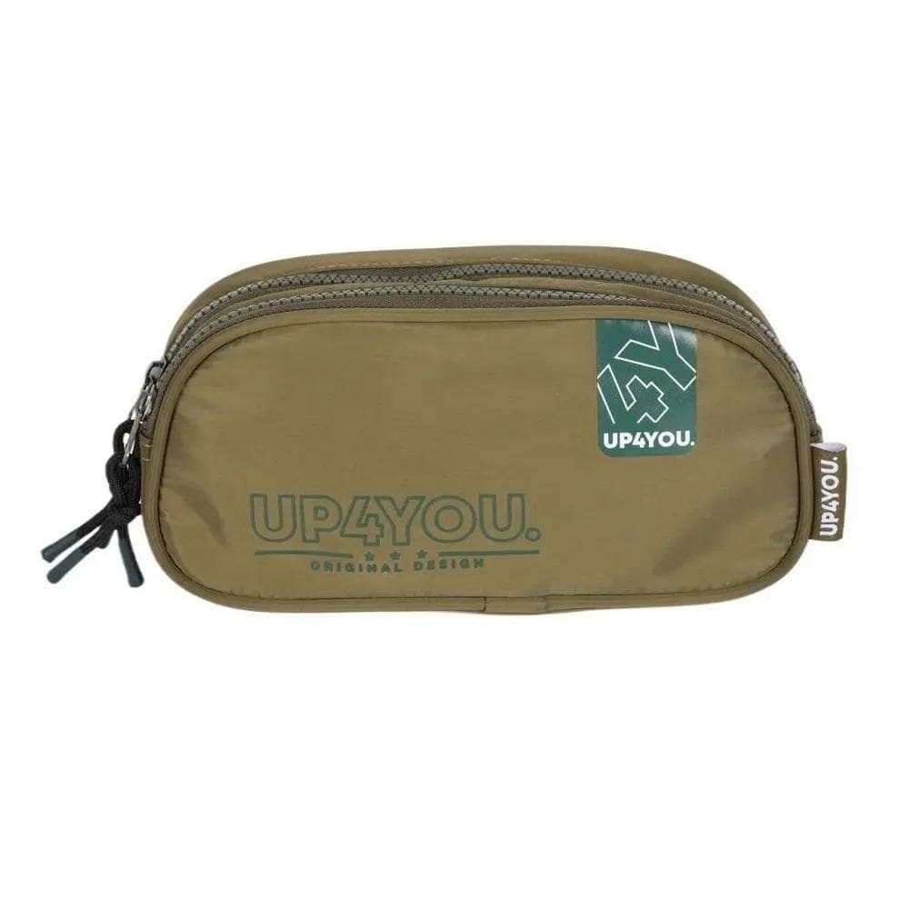 Estojo Escolar Up4you Duplo Design Verde Militar Luxcel