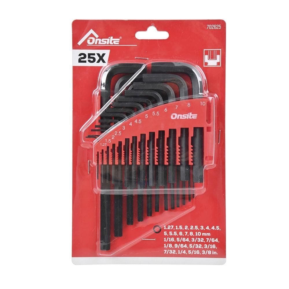 Jogo Chave Allen  Hexagonal  25 Peças Onsite