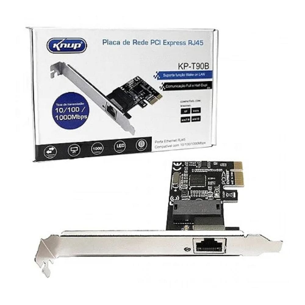Placa de Rede PCI Express RJ45 1000 Mbps