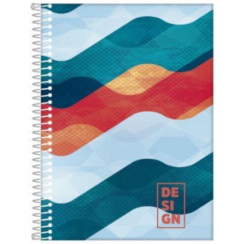 Caderno Espiral Capa Dura Universitário 10 Matérias- Kit 2Un
