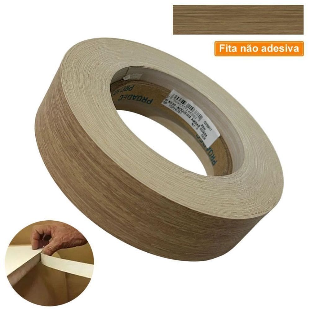 Fita De Borda PVC Nogueira Ambar Guara 35mm X 20m Proadec