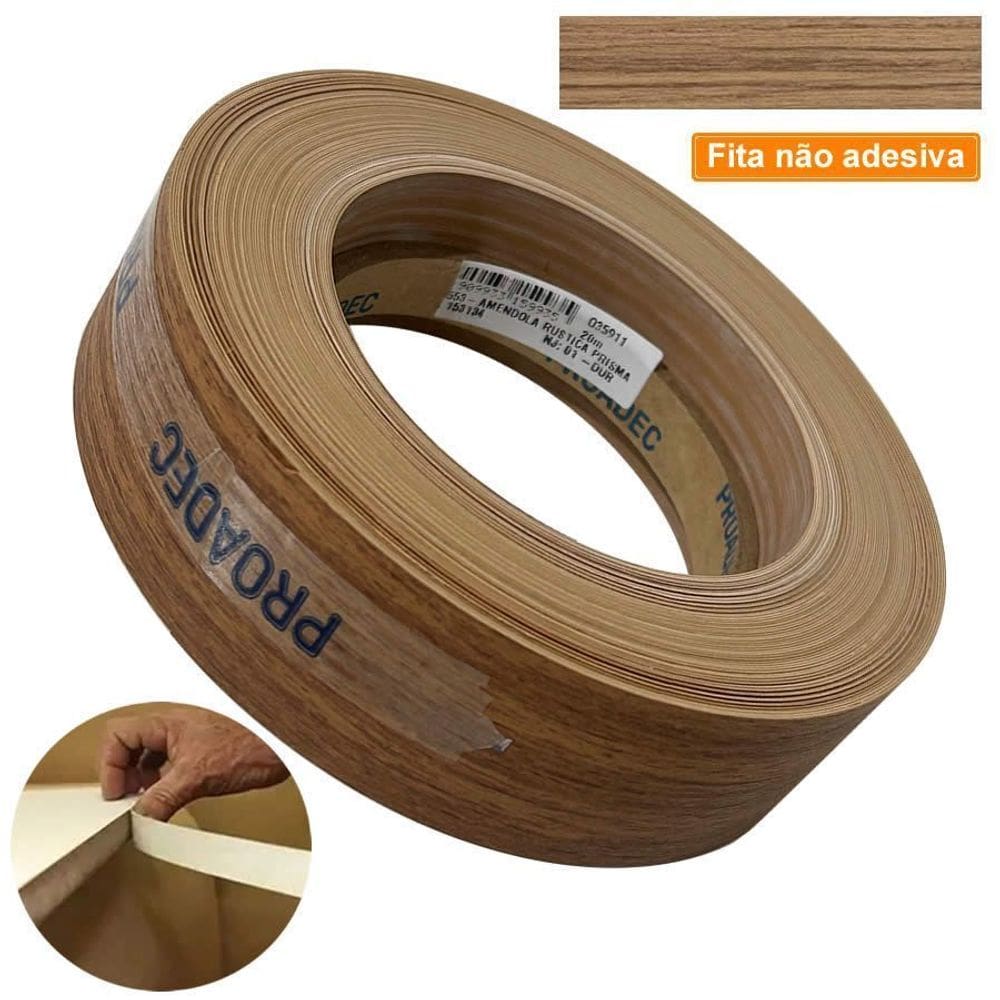 Fita De Borda PVC Amendola Rustica Prisma 35mm X 20m Proadec