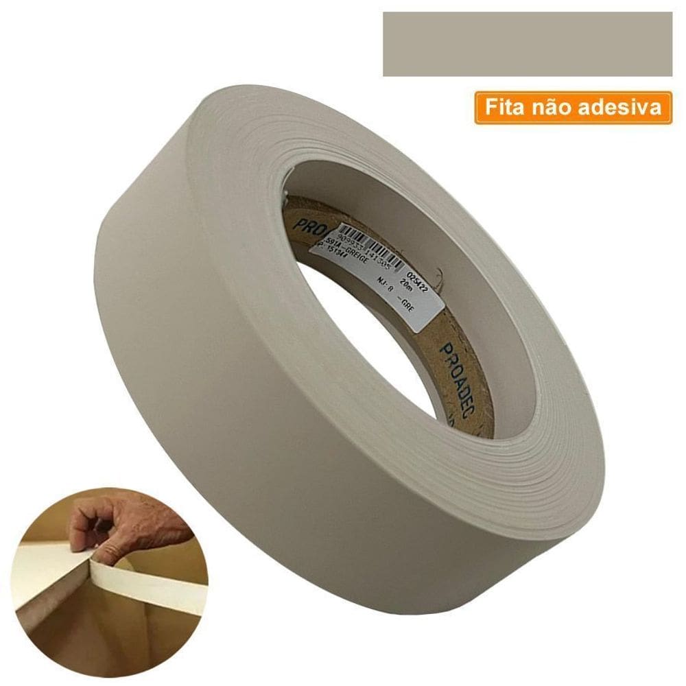 Fita De Borda PVC Greige 22mm X 20m Proadec