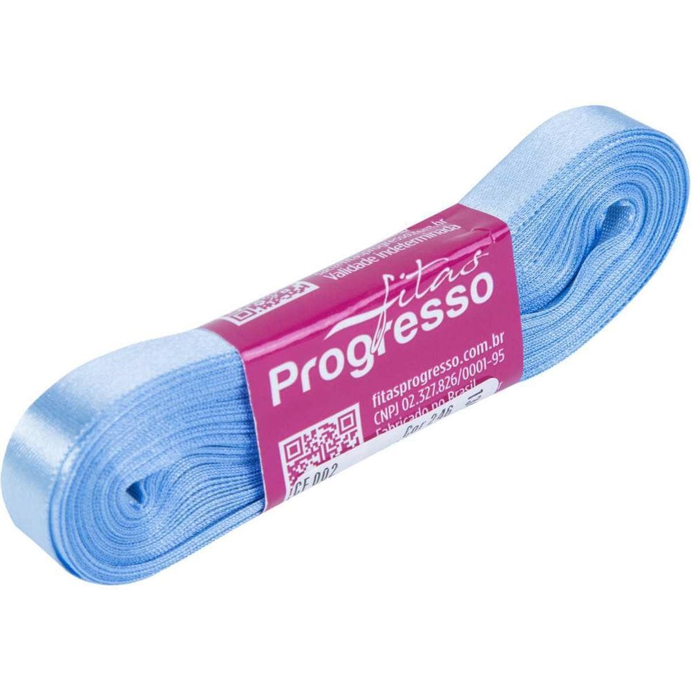 Fita De Cetim 10Mm 10Mts. Azul Celeste 246