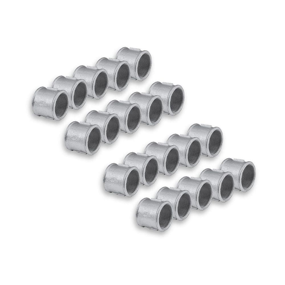 Kit Luva Galvanizada 1/2 BSP - 20 un - Ferro Galvanizado