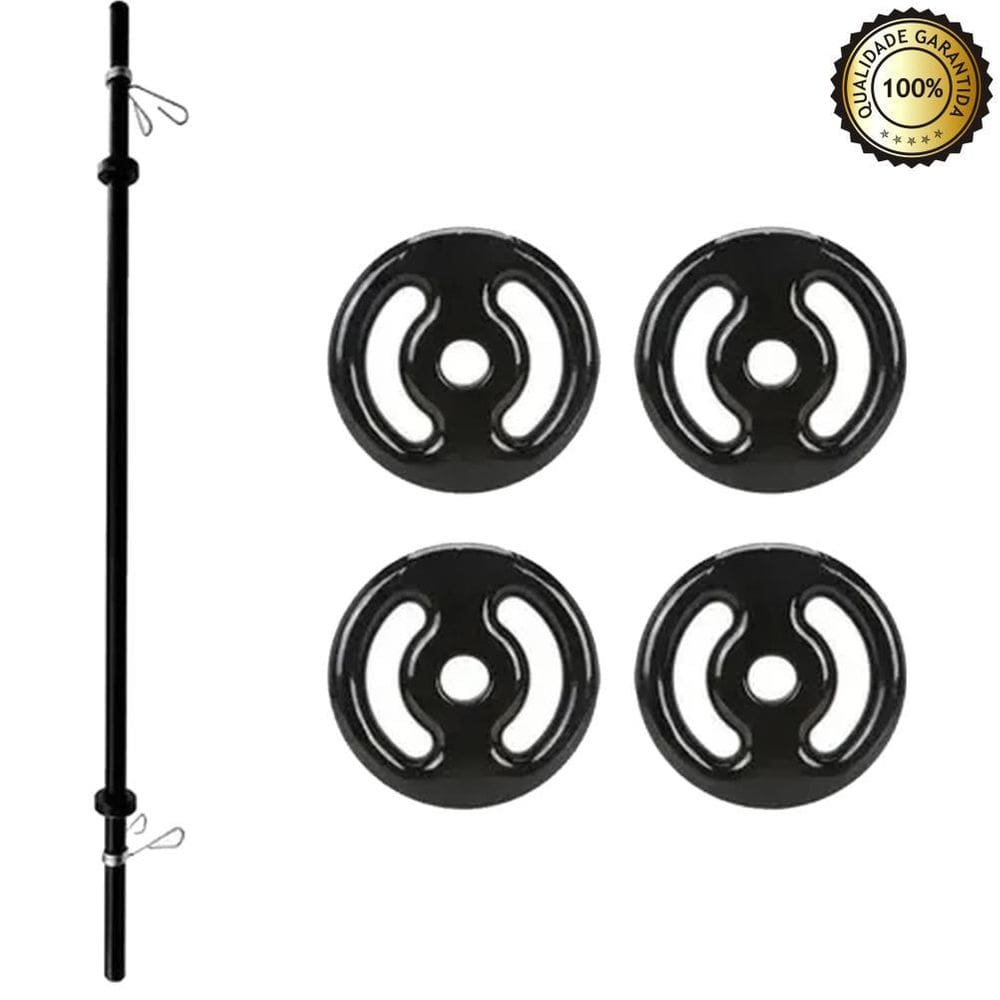 Kit Body Pump - Barra + 18 Kg De Anilhas Emborrachadas