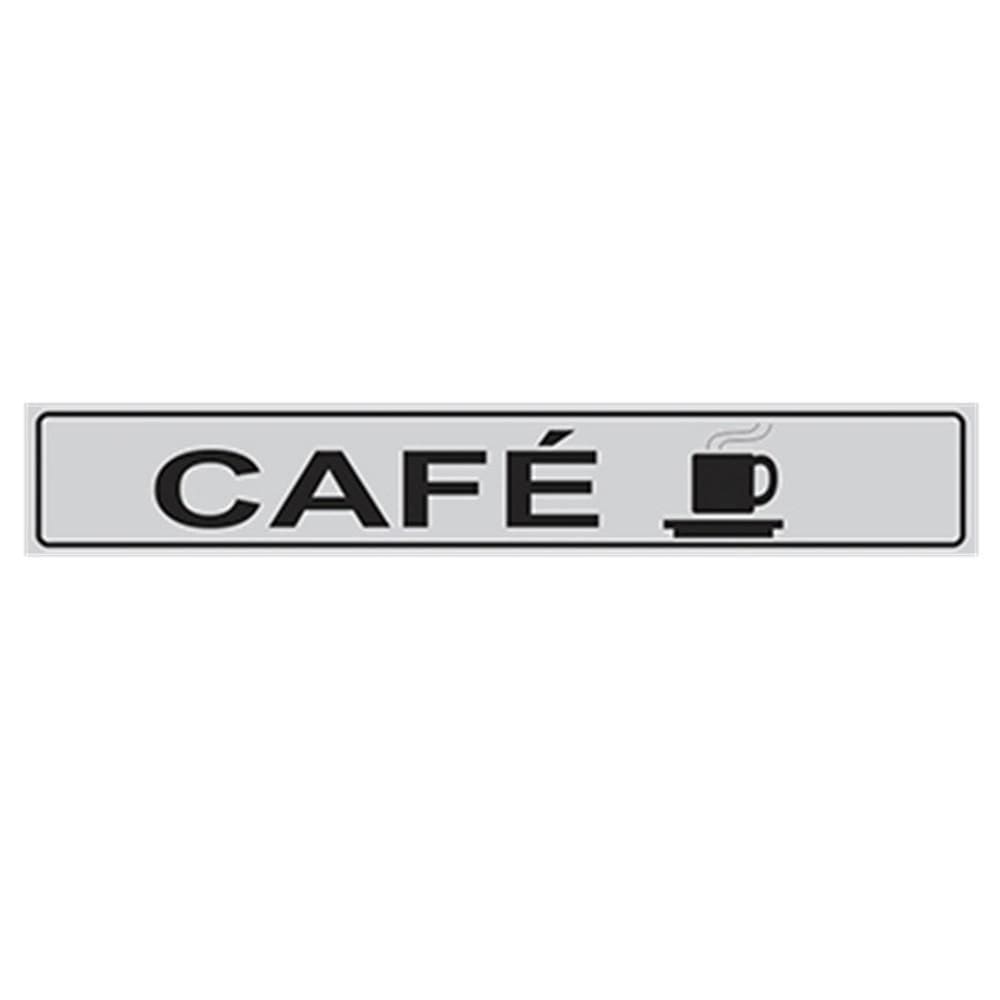 Placa Advertência Prata Café Unidade