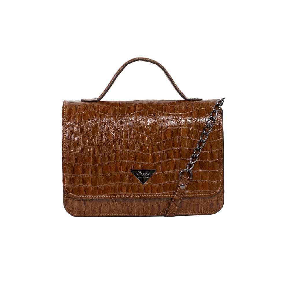 Bolsa Classe Couro Transversal Feminina 2899 Havana Marrom