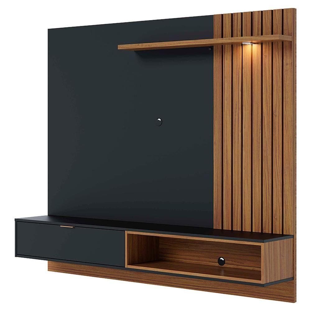 Painel Suspenso TV 65 Polegadas 180 Cm Tocantins Colibri Preto Noce Milano