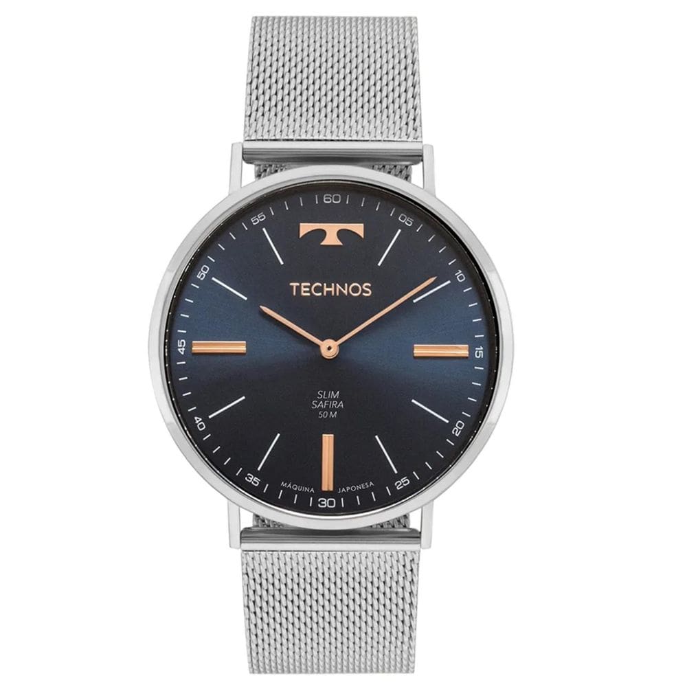 Relógio Technos Slim 2025Lue/1A Prata Masculino