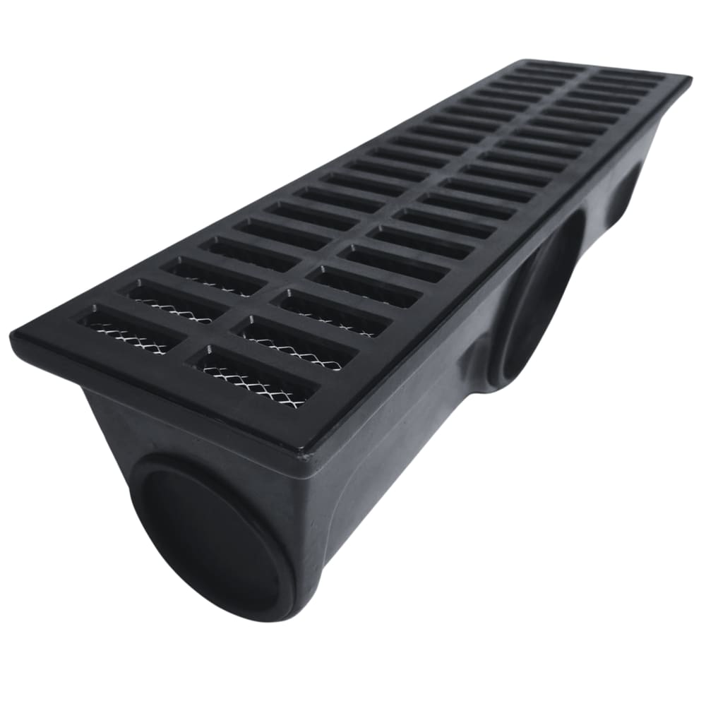 Ralo Linear 15x50 Conforto Térmico com 3 Saídas 75mm Plástico Coletor Plástico Drenagem Externa