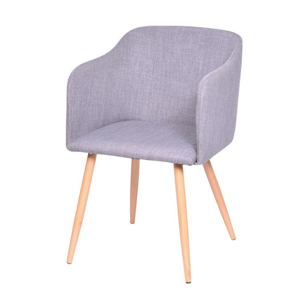 Cadeira Boxbit Charla Linho Base Em Metal Cinza