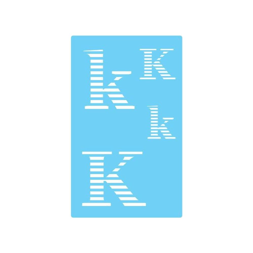 Stencil De Parede Tamako Alfabeto Letra K 55X90Cm - Ref 311