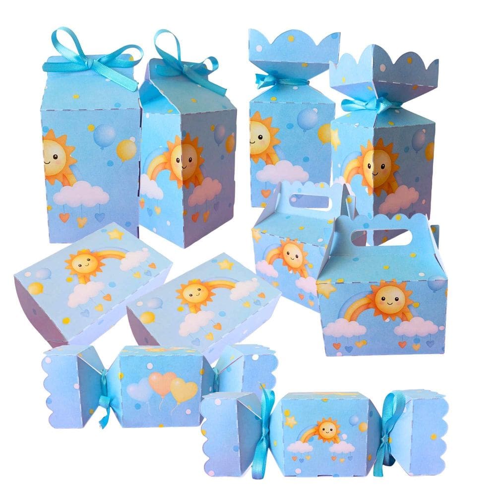 Kit 50 Lembrancinhas Decorativa Chuva De Amor Azul