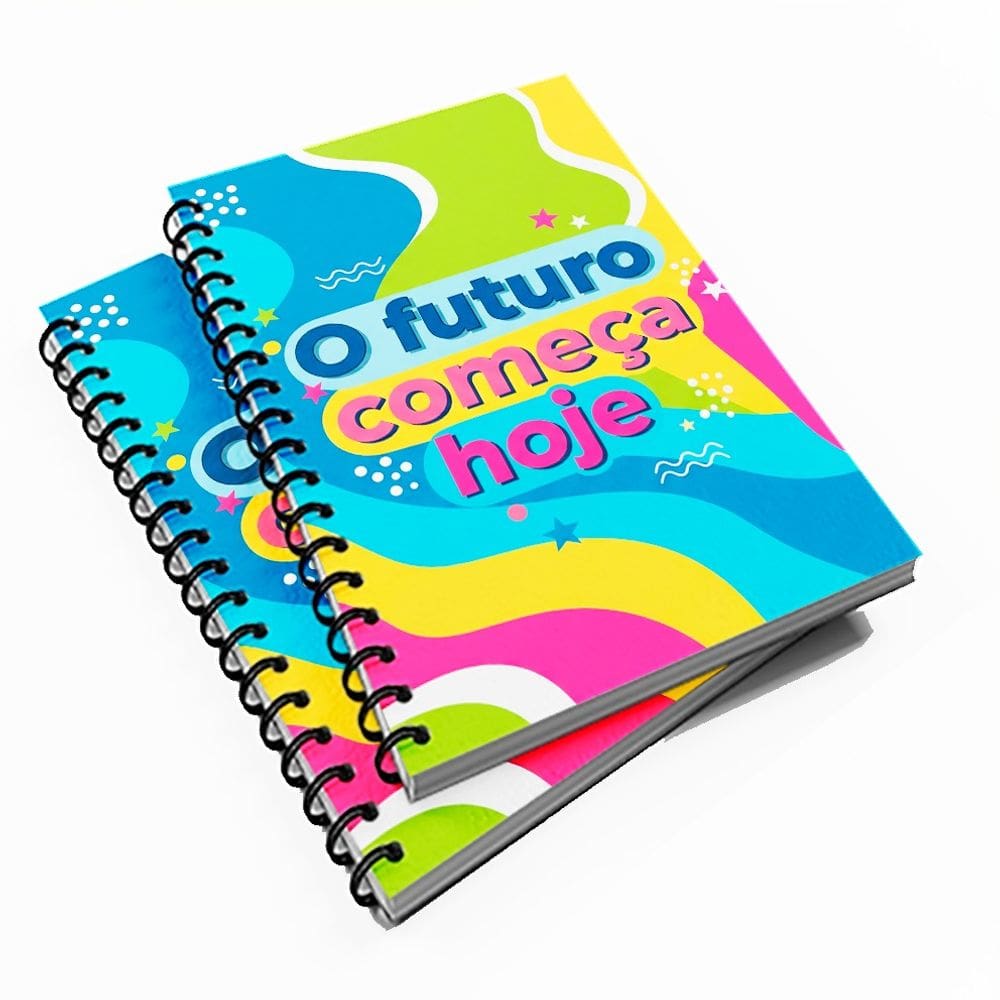 10 Cadernetas Motivacional 48 fls O Futuro Começa Hoje