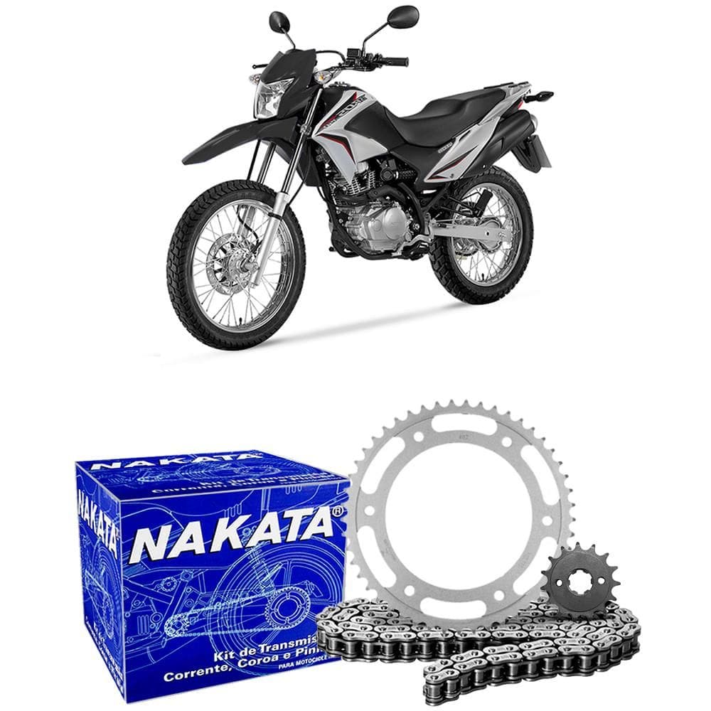Kit Relação Transmissão NXR 150 Bros 03 a 15 Com Retentor