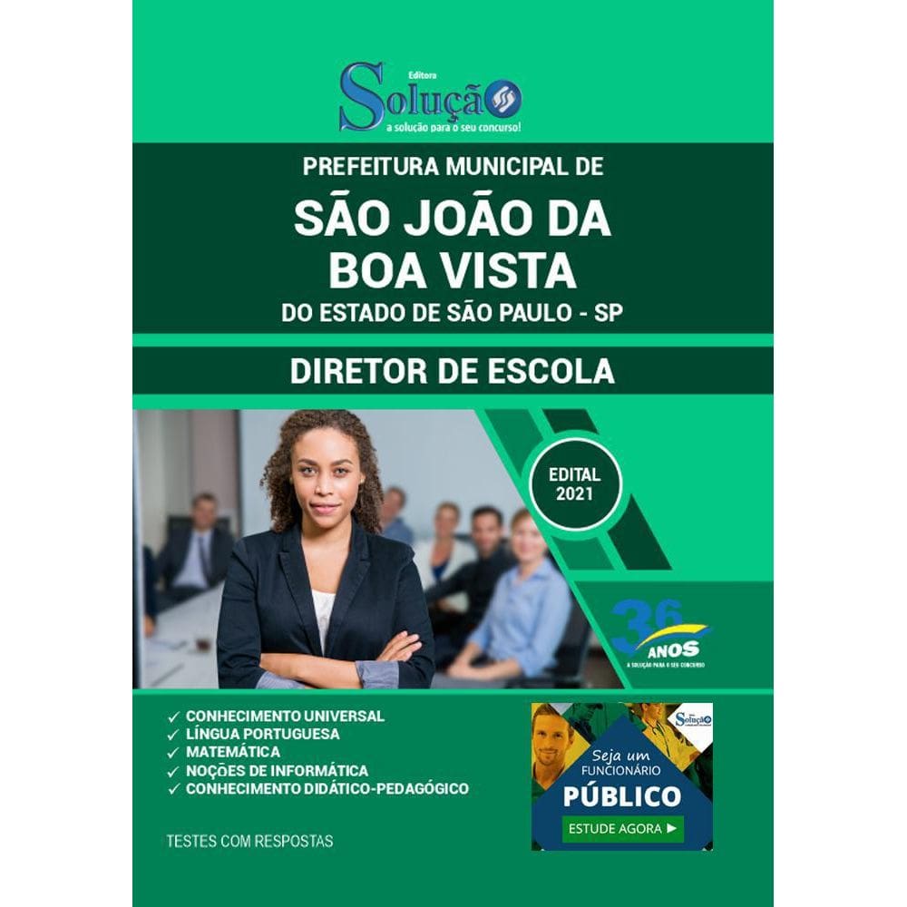 Apostila São João Da Boa Vista Sp - Diretor De Escola