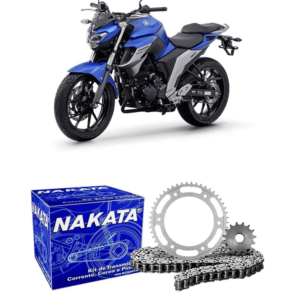 Kit Relação Transmissão FZ25 250 Fazer 18 a 24 Sem Retentor