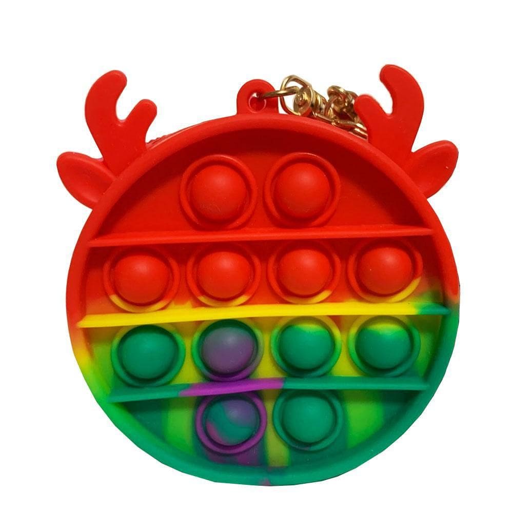 Porta Moedas Pop It Fidget Toys Sensorial Colorido 7x7x4 cm