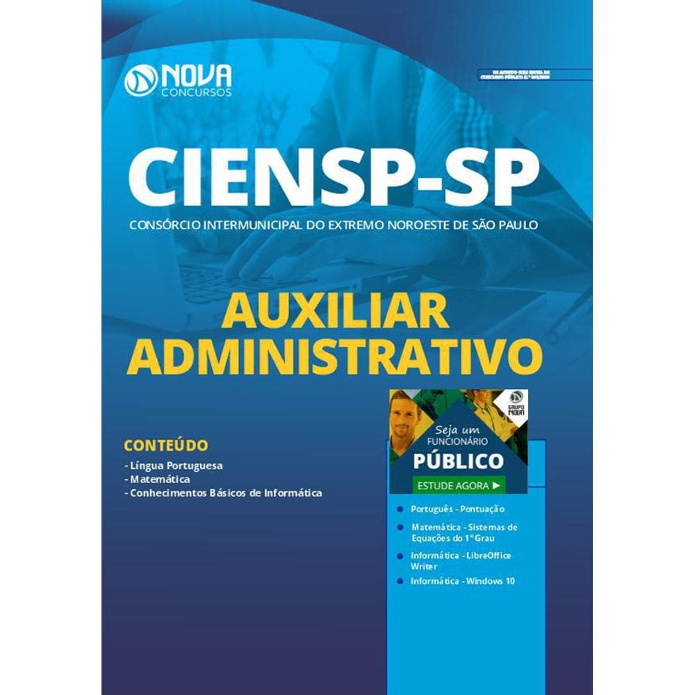 Apostila Concurso Ciensp Sp - Auxiliar Administrativo