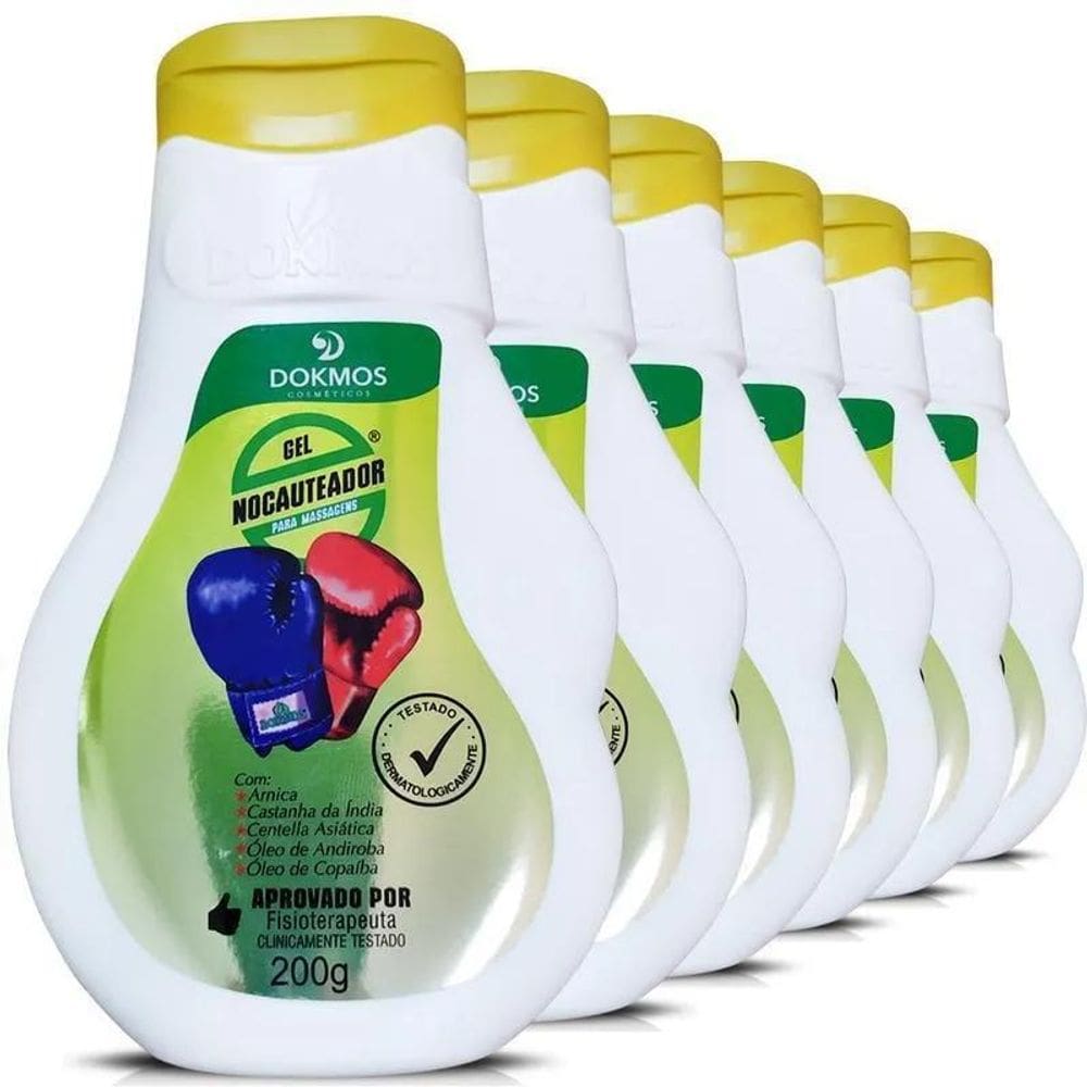 Kit 31 Potes Gel Nocauteador Para Massagem 200G Dokmos