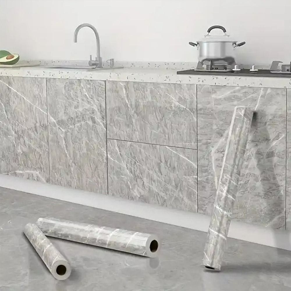 Kit 3 Papel Adesivo Envelopamento Móveis Marmore 5mX40cm Top